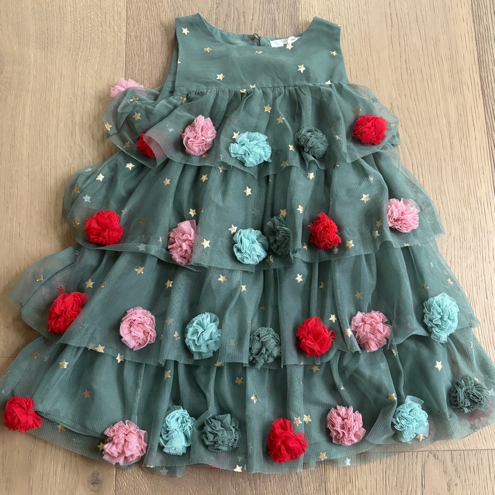 Mini boden Christmas tree dress 2/3